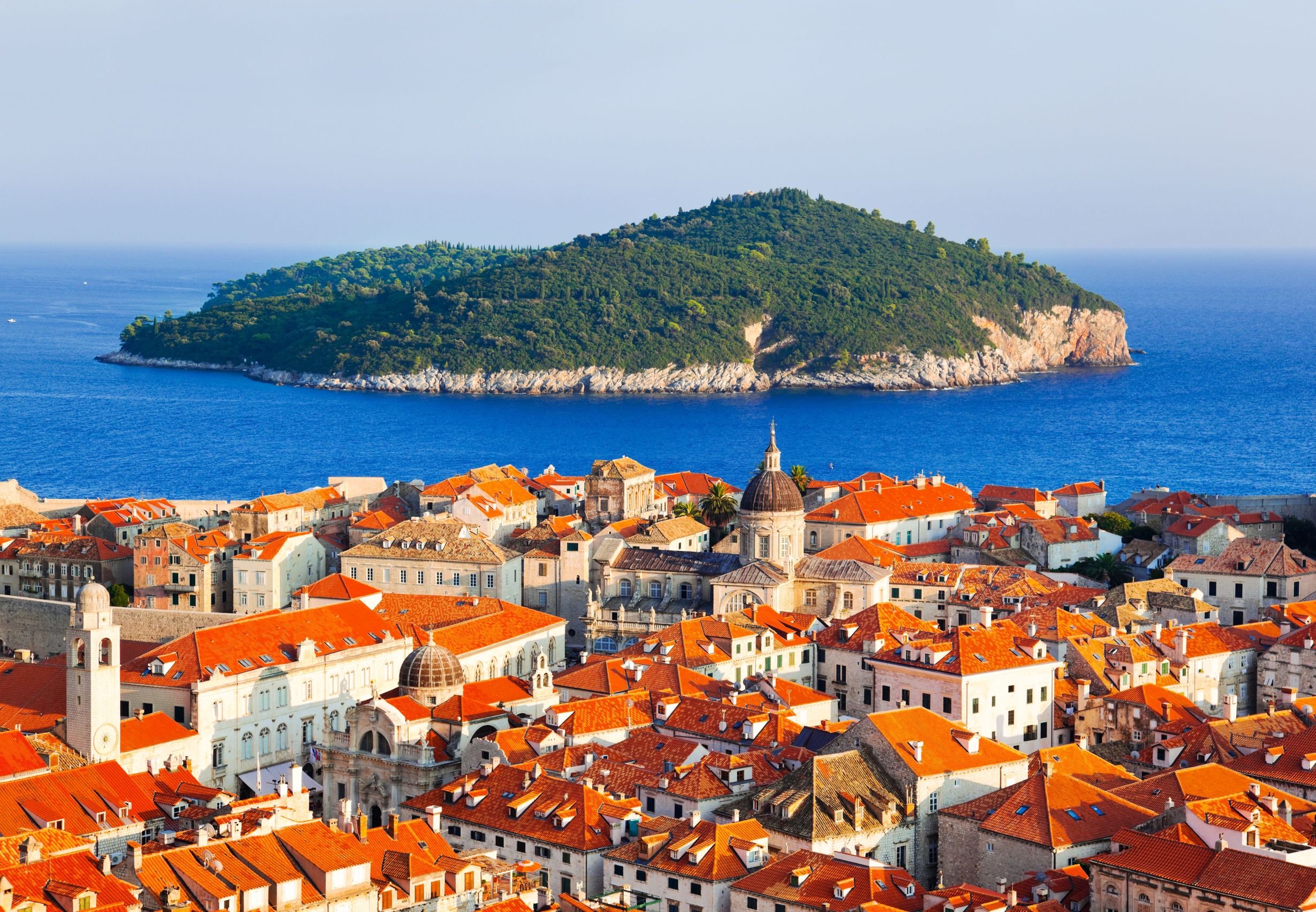 town dubrovnik and island in croatia